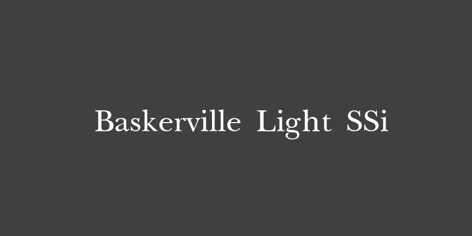 Fonte Baskerville Light SSi