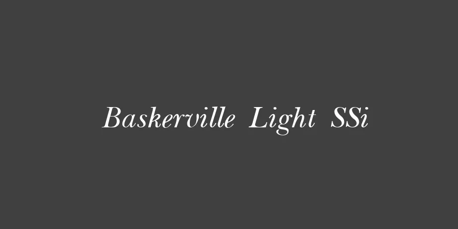 Fonte Baskerville Light SSi