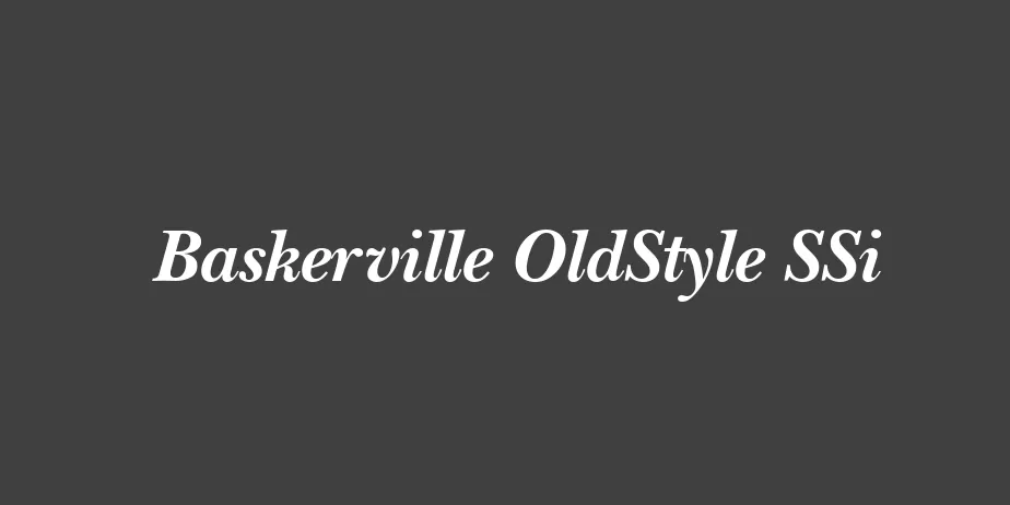 Fonte Baskerville OldStyle SSi