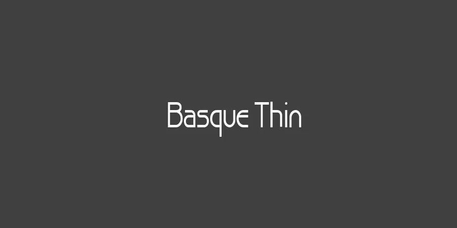 Fonte Basque Thin