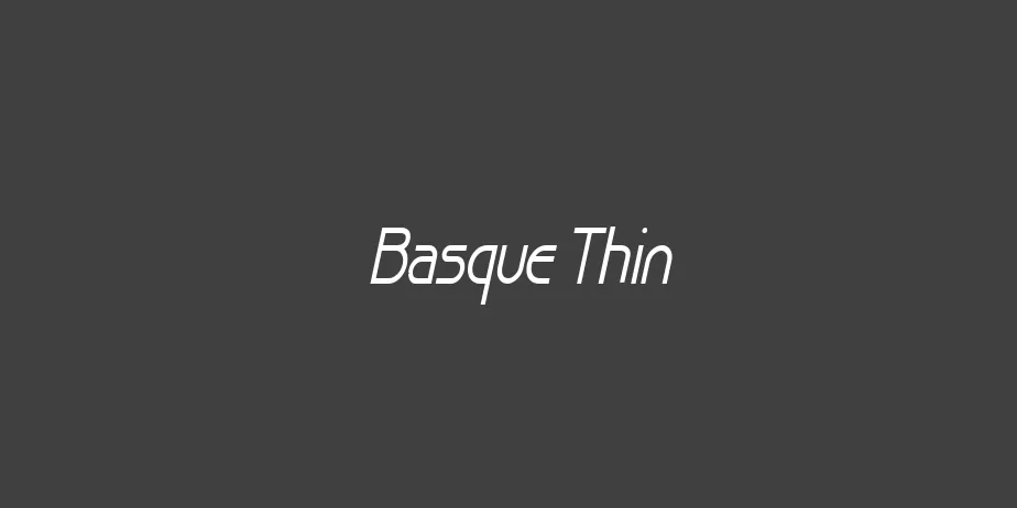 Fonte Basque Thin