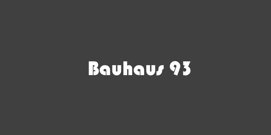 Fonte Bauhaus 93