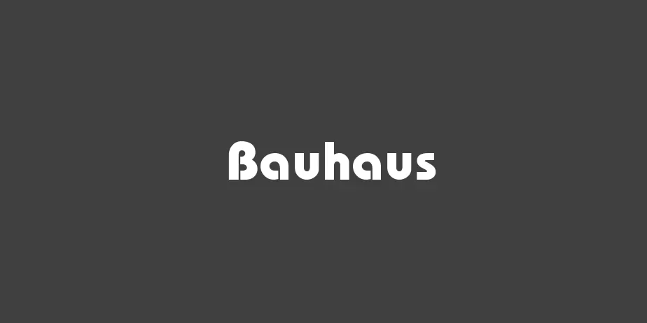 Fonte Bauhaus