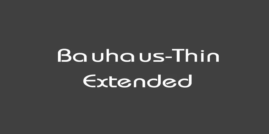 Fonte Bauhaus-Thin Extended