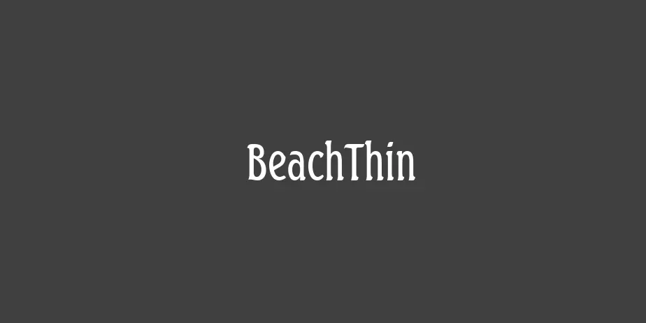 Fonte BeachThin