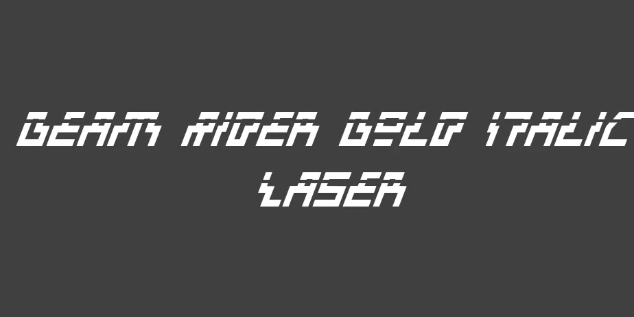 Fonte Beam Rider Bold Italic Laser