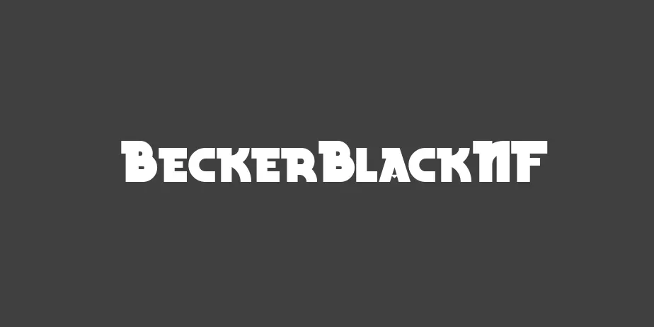 Fonte BeckerBlackNF