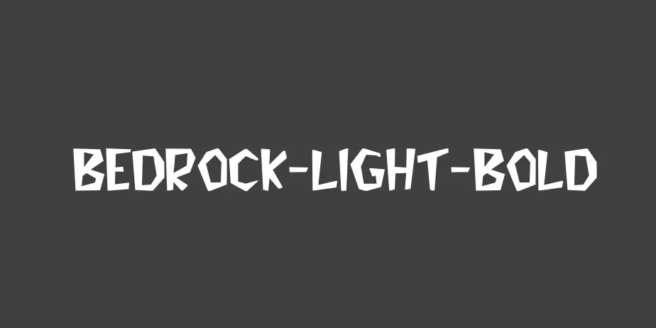 Fonte Bedrock-Light-Bold