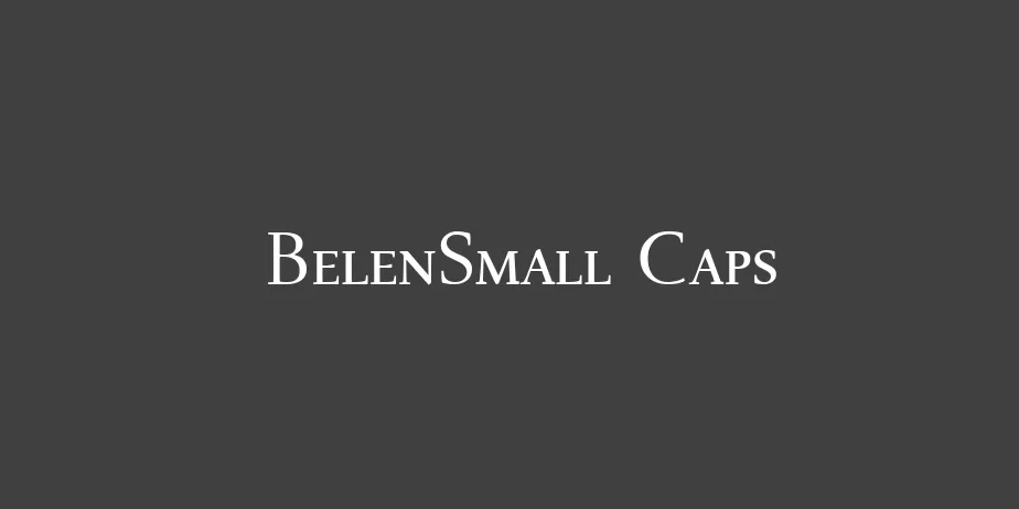 Fonte BelenSmall Caps