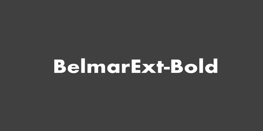 Fonte BelmarExt-Bold