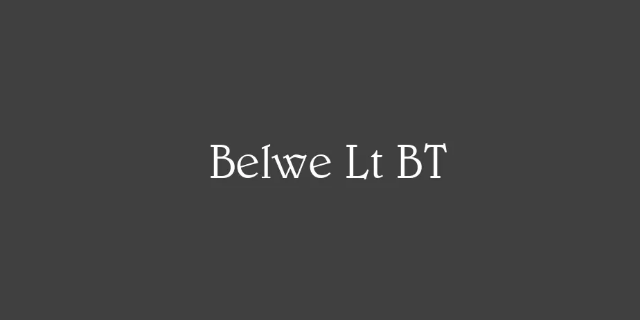 Fonte Belwe Lt BT