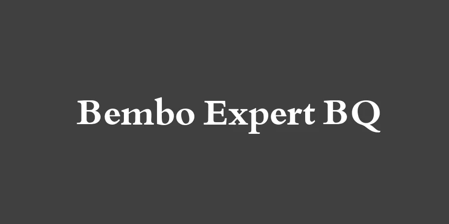 Fonte Bembo Expert BQ