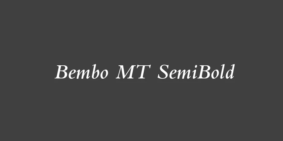 Fonte Bembo MT SemiBold