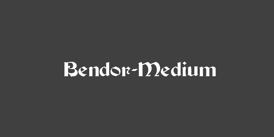 Fonte Bendor-Medium