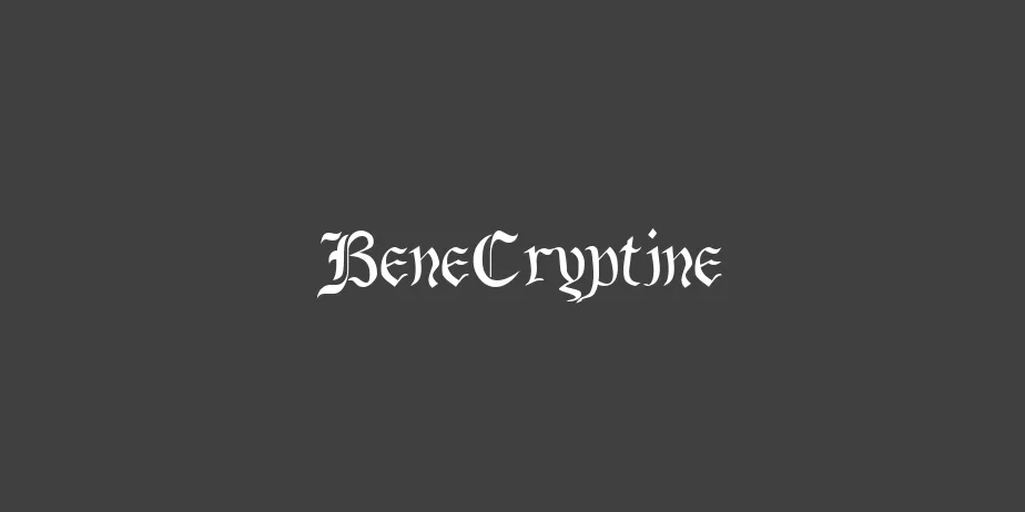 Fonte BeneCryptine