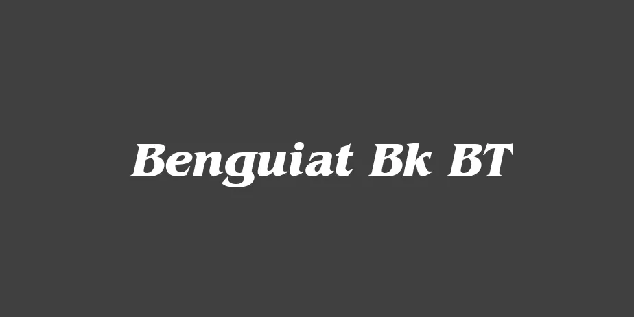 Fonte Benguiat Bk BT