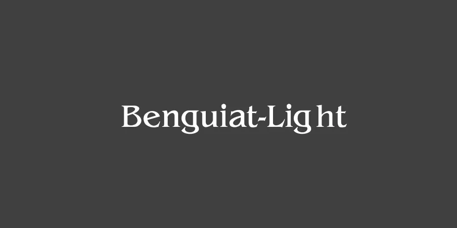 Fonte Benguiat-Light