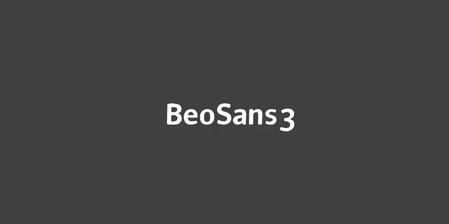 Fonte BeoSans3