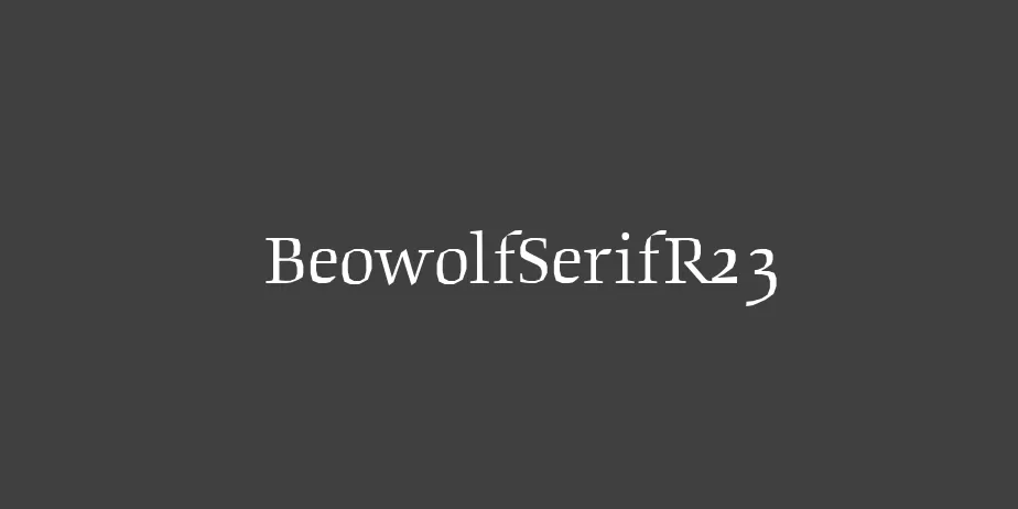 Fonte BeowolfSerifR23