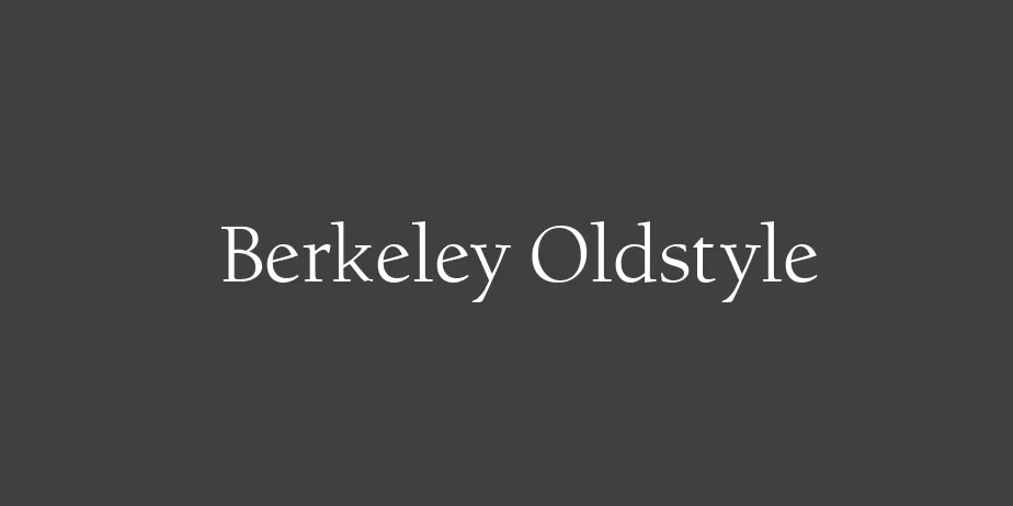 Fonte Berkeley Oldstyle