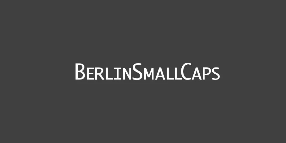 Fonte BerlinSmallCaps