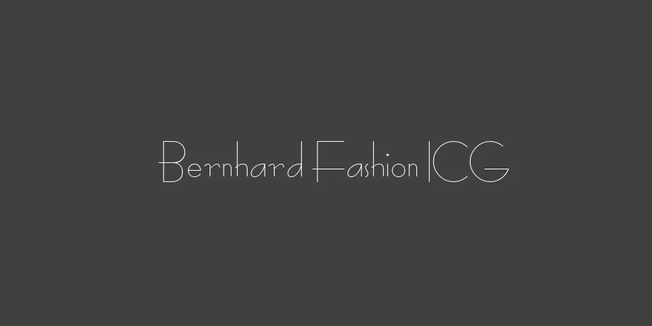 Fonte Bernhard Fashion ICG