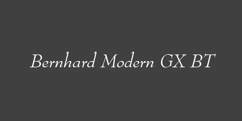 Fonte Bernhard Modern GX BT