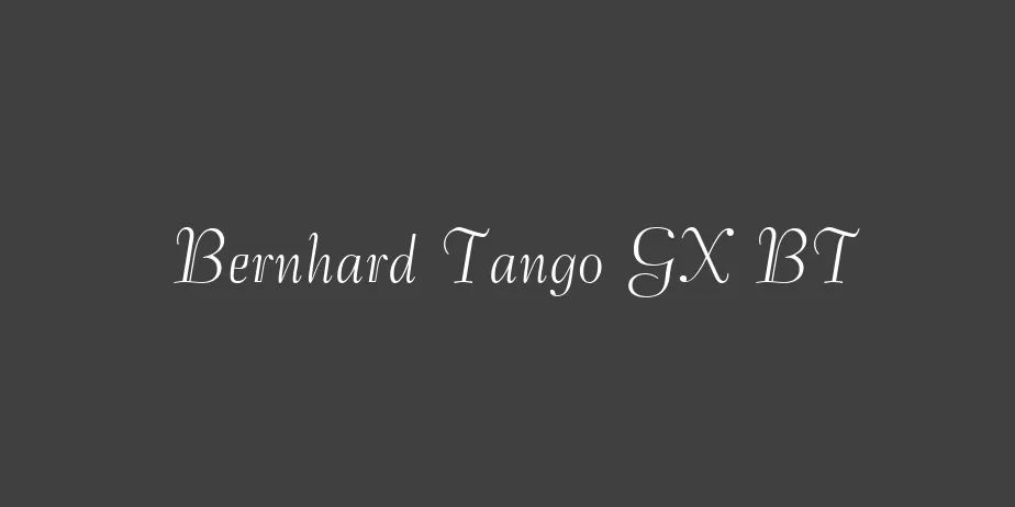 Fonte Bernhard Tango GX BT