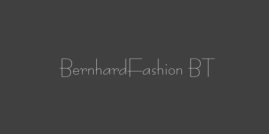 Fonte BernhardFashion BT