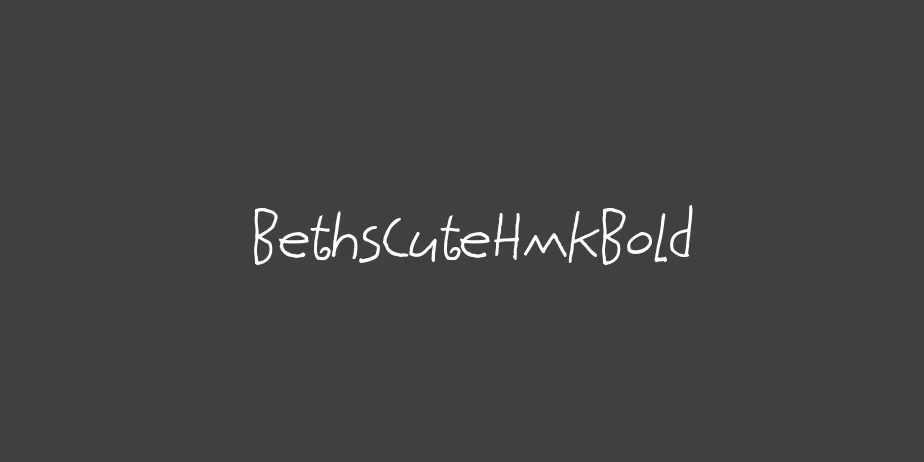 Fonte BethsCuteHmkBold