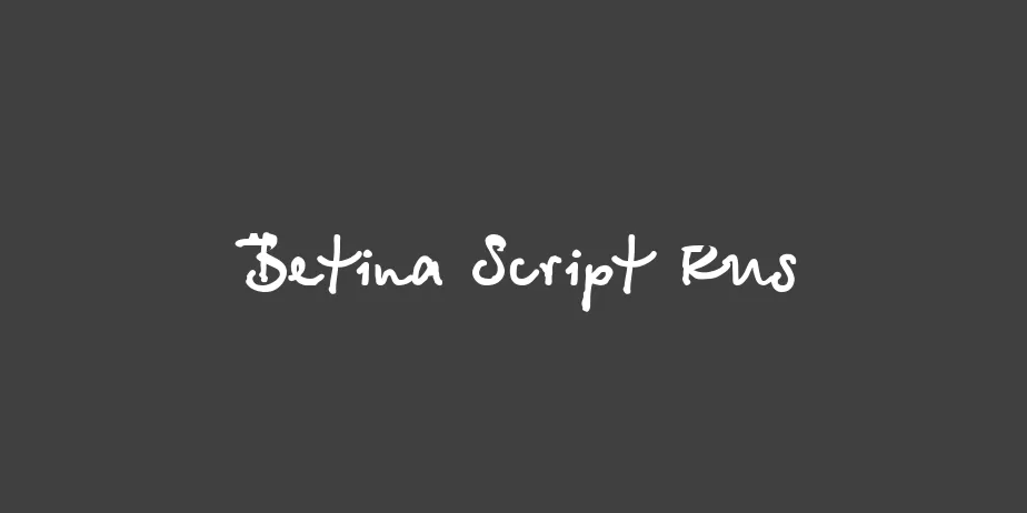 Fonte Betina Script Rus