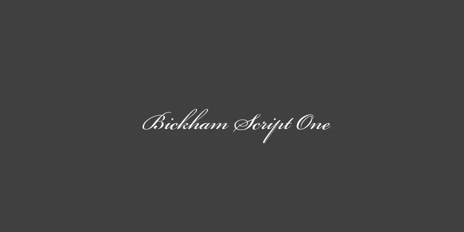 Fonte Bickham Script One