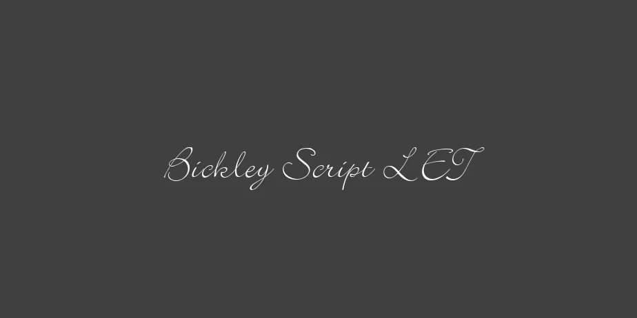 Fonte Bickley Script LET