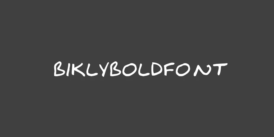 Fonte BiklyBoldFont