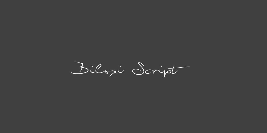 Fonte Biloxi Script