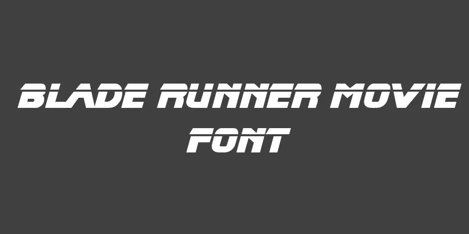 Fonte Blade Runner Movie Font