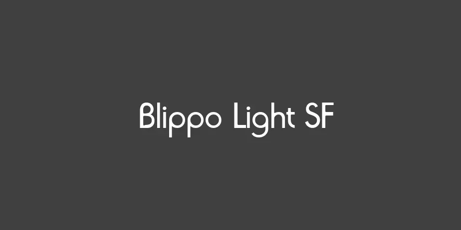 Fonte Blippo Light SF