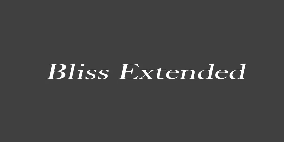 Fonte Bliss Extended