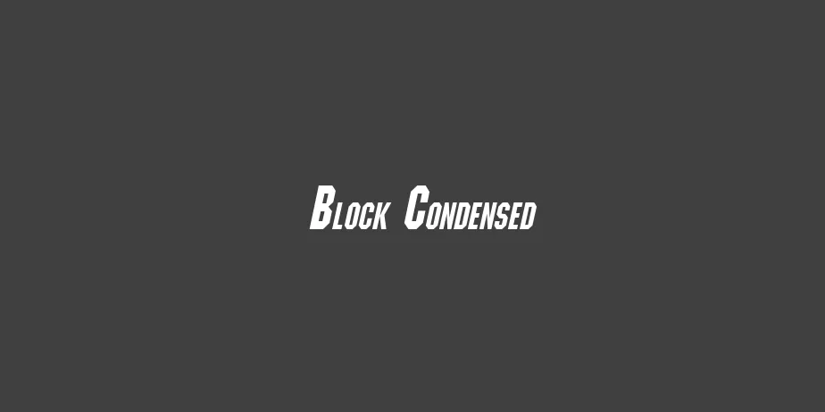 Fonte Block Condensed