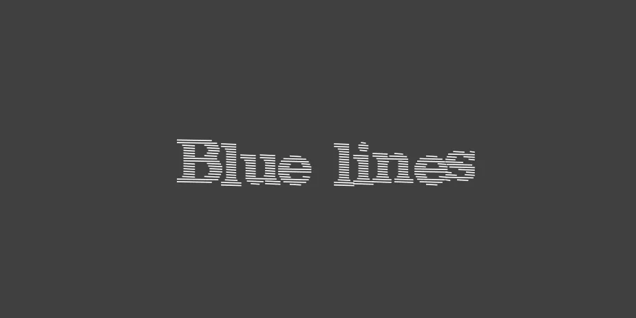 Fonte Blue lines