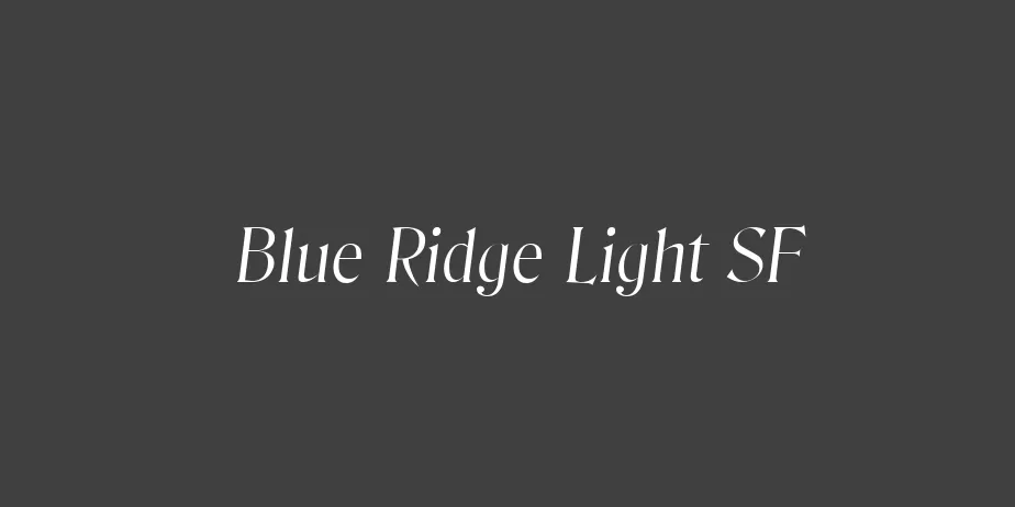 Fonte Blue Ridge Light SF