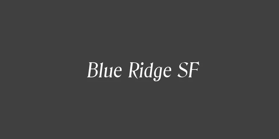 Fonte Blue Ridge SF