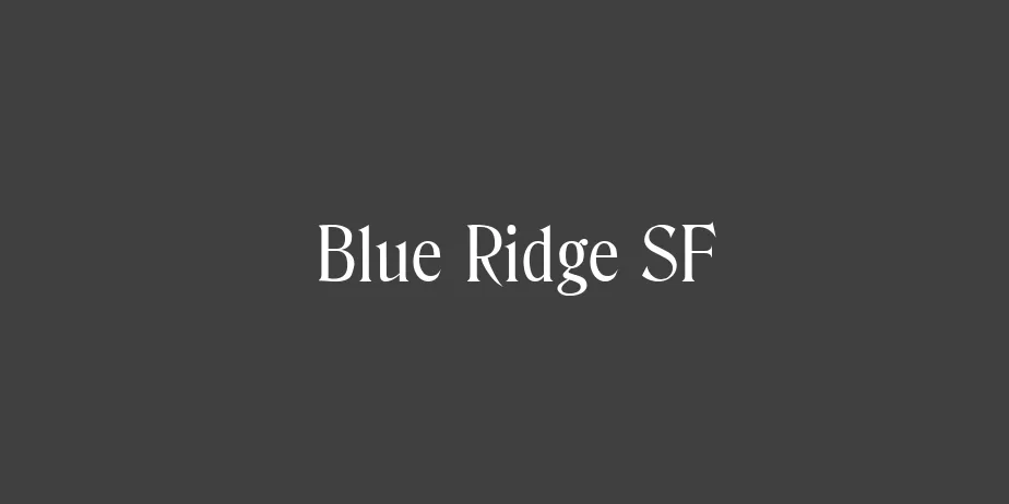 Fonte Blue Ridge SF