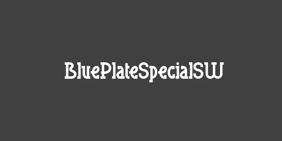 Fonte BluePlateSpecialSW