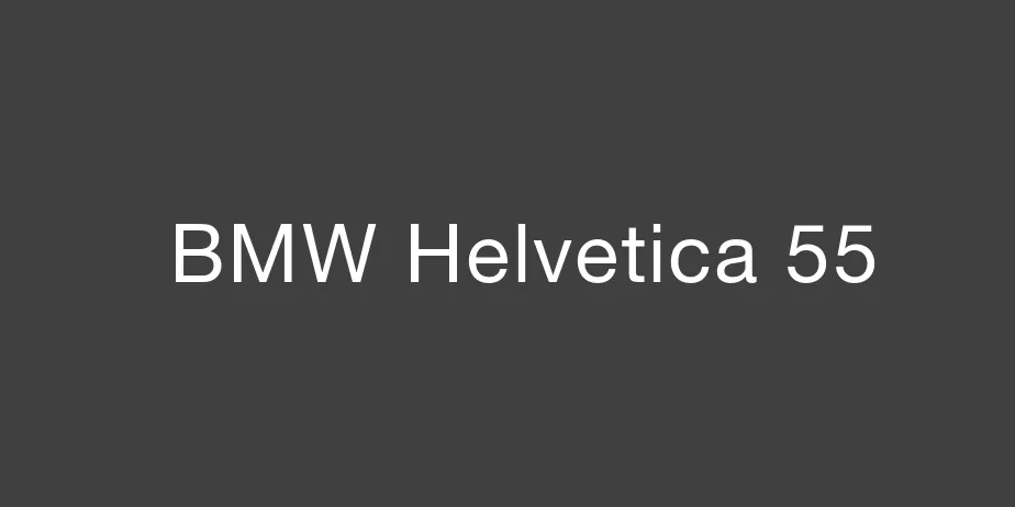 Fonte BMW Helvetica 55