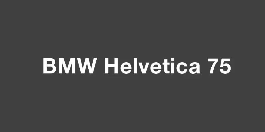 Fonte BMW Helvetica 75