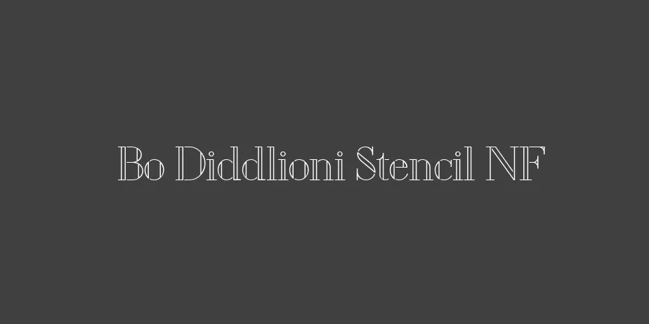 Fonte Bo Diddlioni Stencil NF