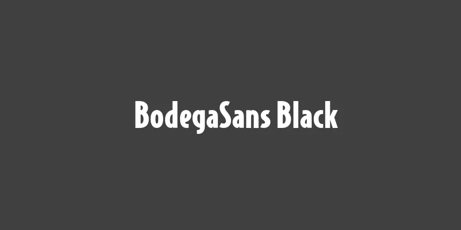 Fonte BodegaSans Black