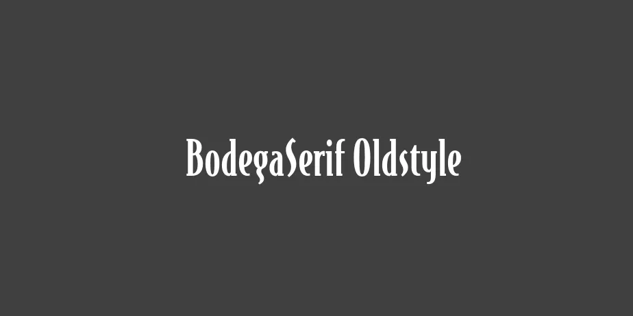 Fonte BodegaSerif Oldstyle