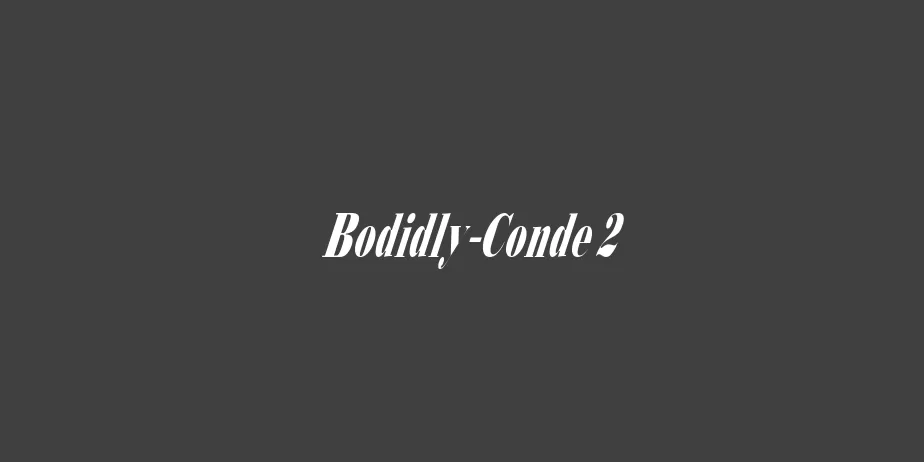 Fonte Bodidly-Conde 2